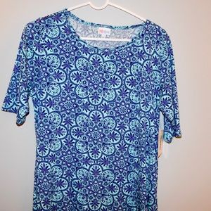 Boutique Turquoise and Purple Midi Dress - L